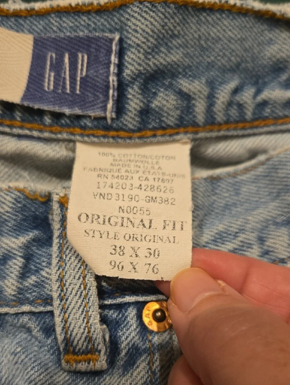 GAP Light Blue Original Fit Distressed Jeans